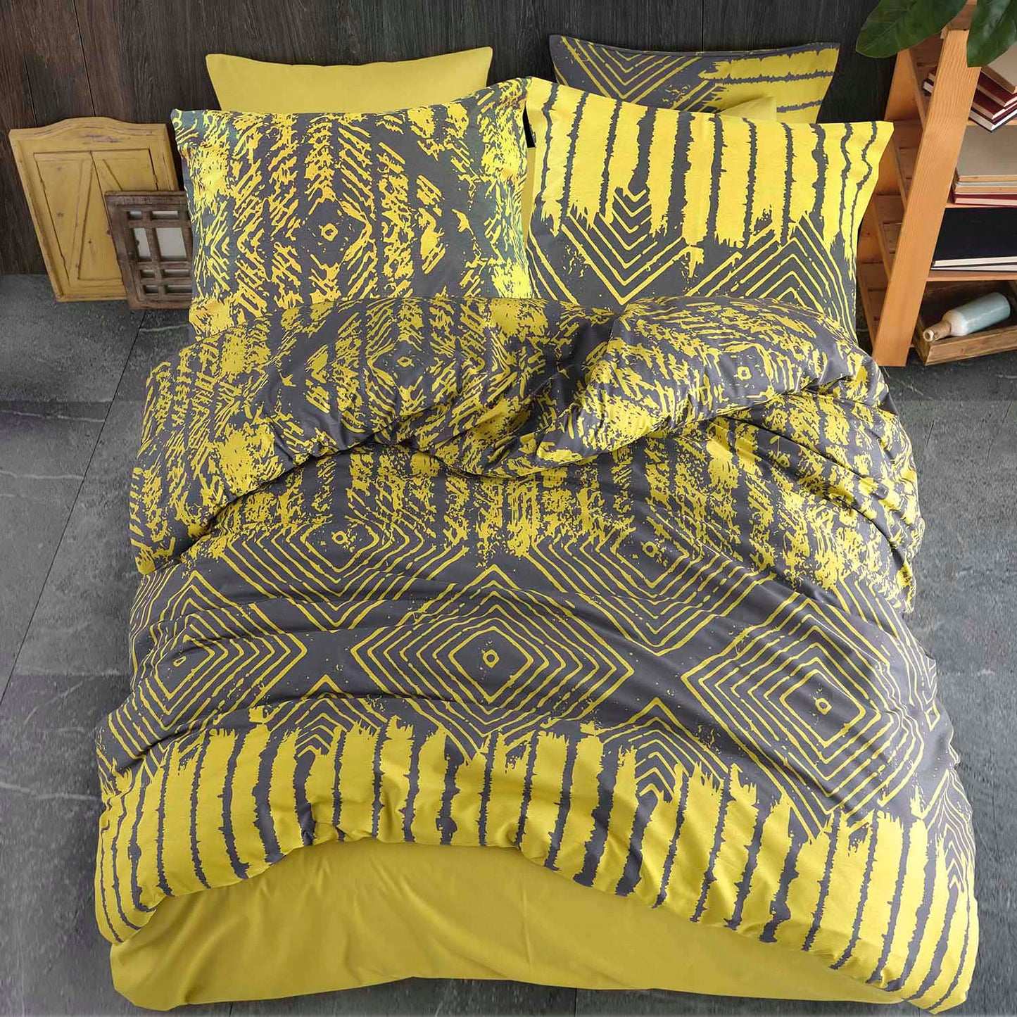 Amethyst Tartarus Home & Garden Cotton bedding MODENNA YELLOW/COTTON EXCLUSIVE