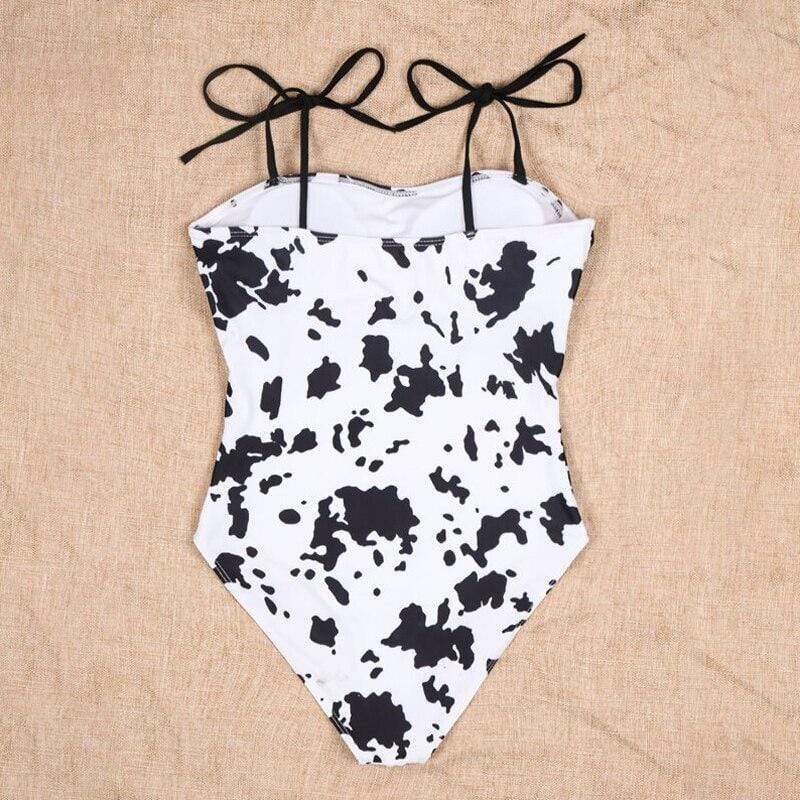 Silver Sam Tank Tops Cow Print Women's Swimsuit Female Monokini Knot Bodysuit Beachwear