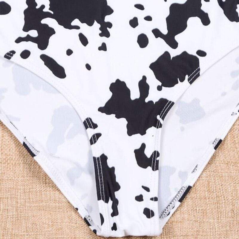 Silver Sam Tank Tops Cow Print Women's Swimsuit Female Monokini Knot Bodysuit Beachwear