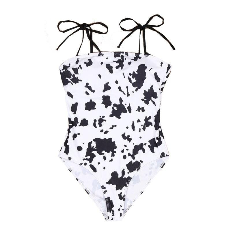 Silver Sam Tank Tops Cow Print Women's Swimsuit Female Monokini Knot Bodysuit Beachwear