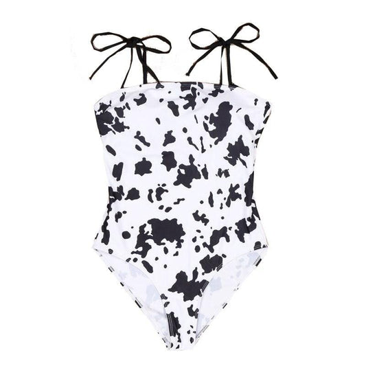 Silver Sam Tank Tops Cow Print Women's Swimsuit Female Monokini Knot Bodysuit Beachwear
