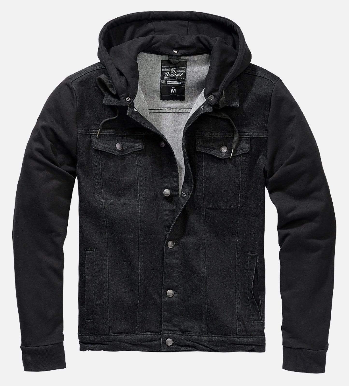 Callisto Men's Clothing Cradock All Black Denim Sweat Jacket