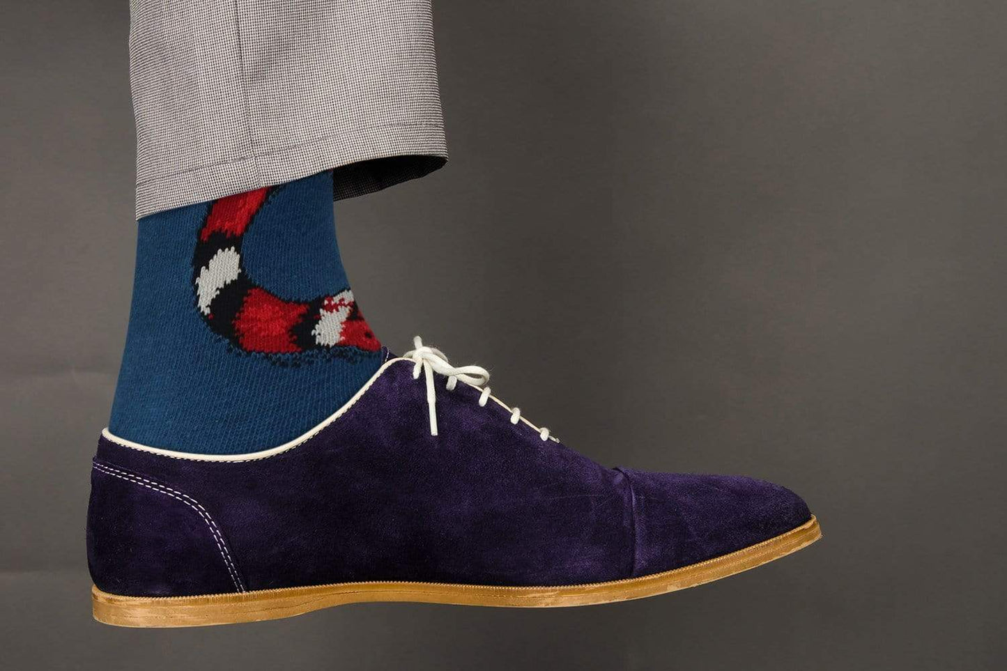 Fuchsia Thrace Socks Cute Casual Designer Trending Animal Socks -Snake - for Men and Women