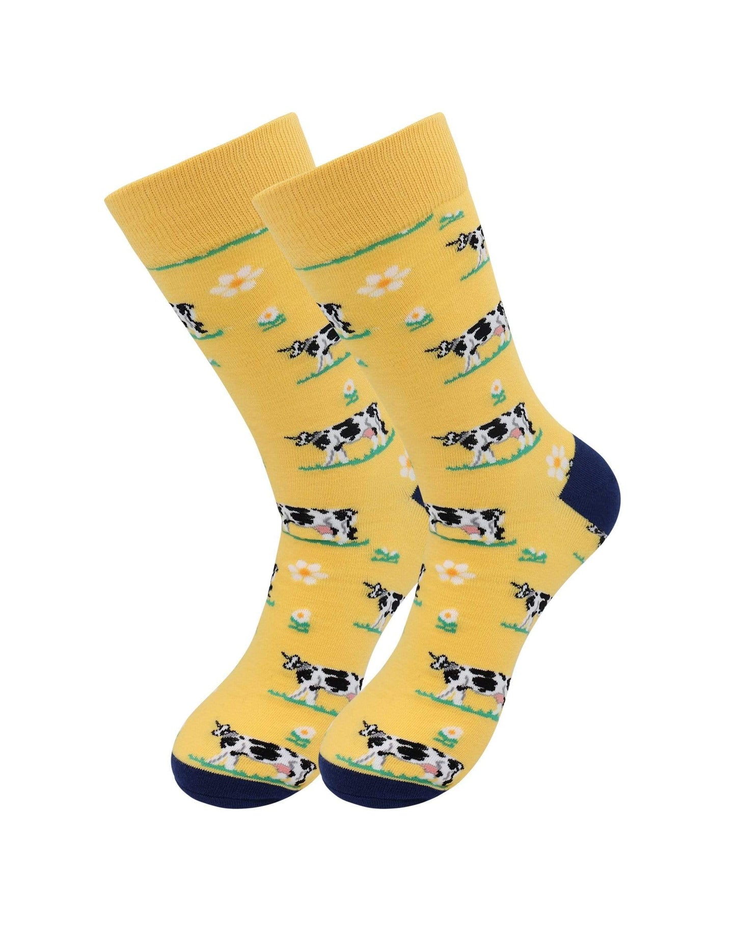 Fuchsia Thrace Socks Cute Cotton Funny Animal Socks - Cow - For Men and Women