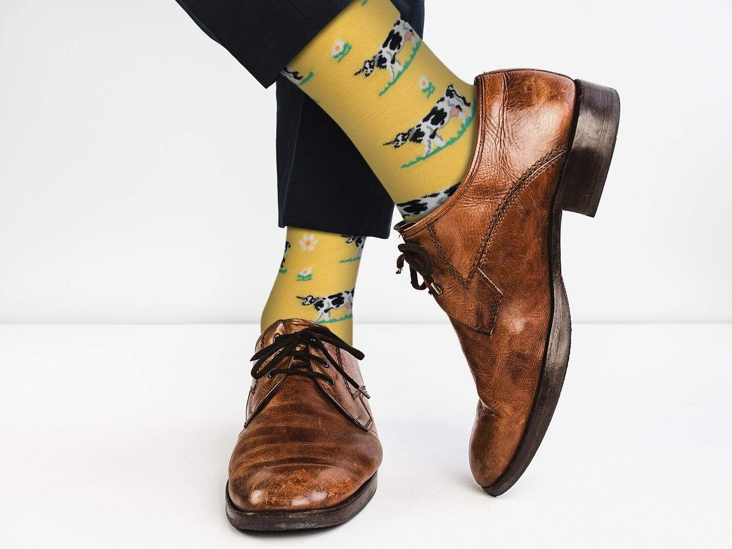 Fuchsia Thrace Socks Cute Cotton Funny Animal Socks - Cow - For Men and Women