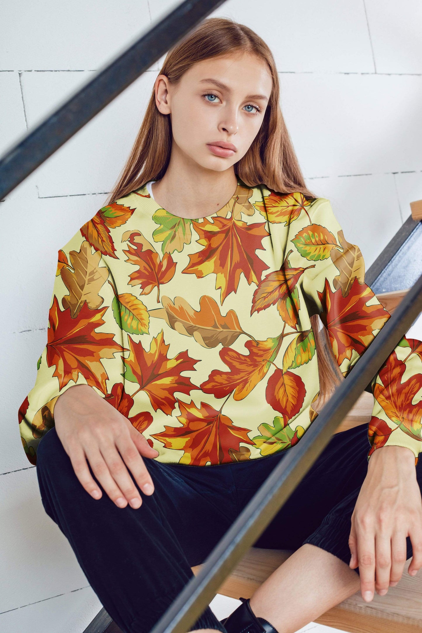 Lavender Millie Women's Clothing Falling Leaves Sweatshirt