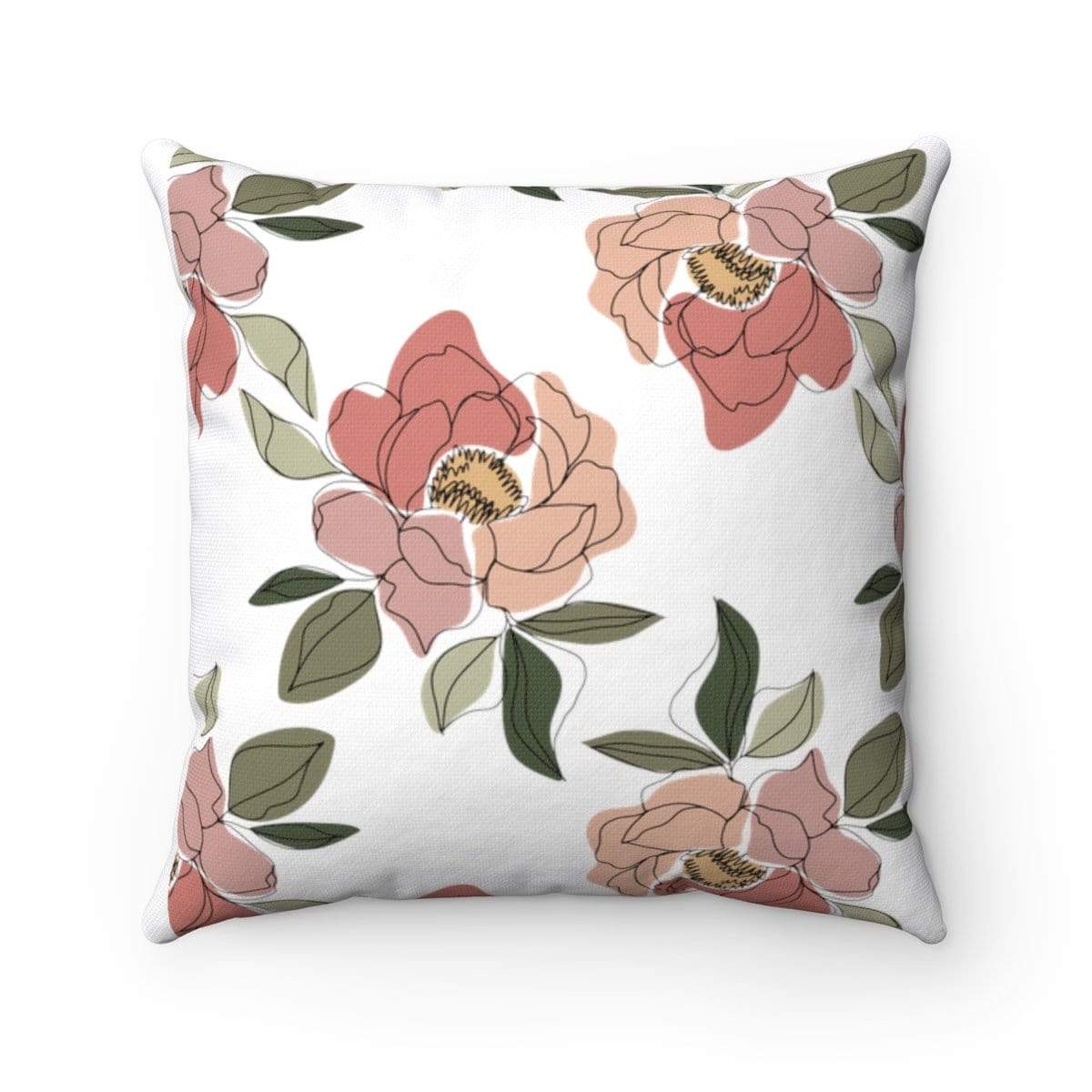 Sky Blue Daisy Textiles & Pillows Floral Print Square Pillow