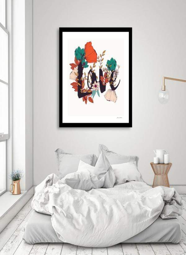 Scorpius Home Decor Flower Typography Love Frame