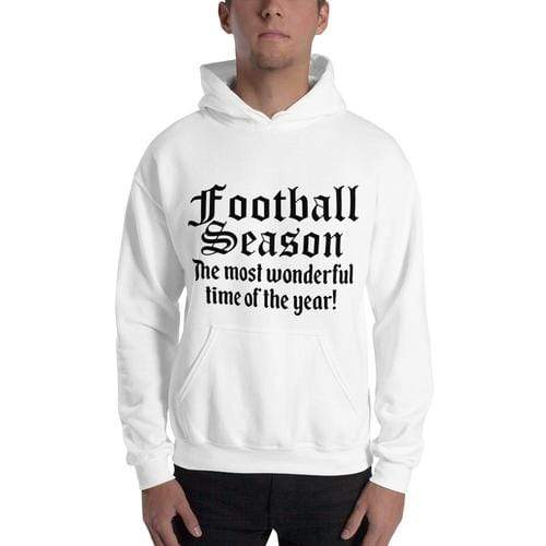 Lavender Millie Women's Clothing 2XL / White Football Season Unisex Hoodie