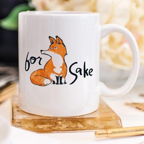 Magenta Shadow Gifts For Fox Sake - Ceramic Coffee Mug - Fox Coffee