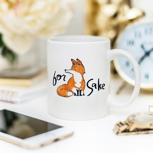 Magenta Shadow Gifts For Fox Sake - Ceramic Coffee Mug - Fox Coffee