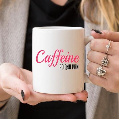 Magenta Shadow Gifts Funny Nurse Mug - Caffeine P0 Q4H PRN - 11 oz