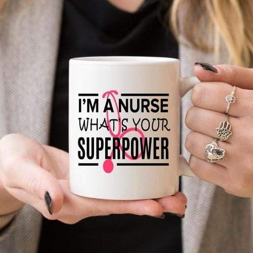 Magenta Shadow Gifts Funny Nurse Mug - I'm A Nurse, What's Your