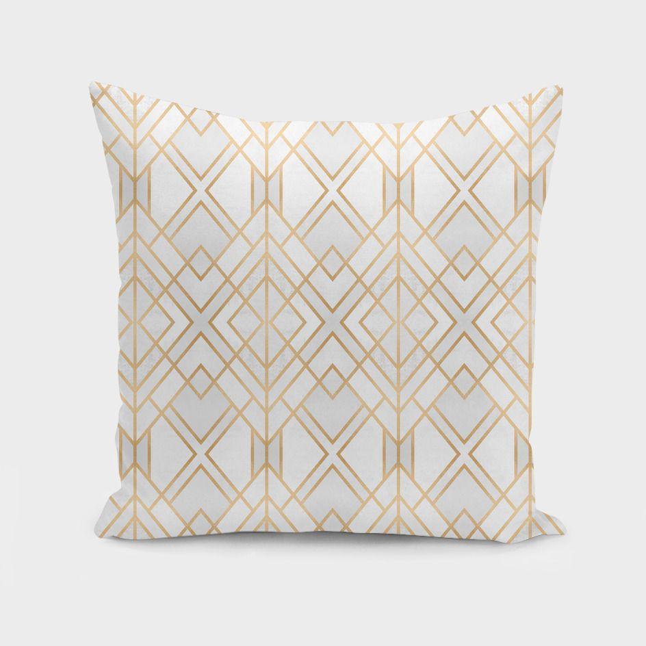 Scorpius Textiles & Pillows Golden Geo Cushion/Pillow