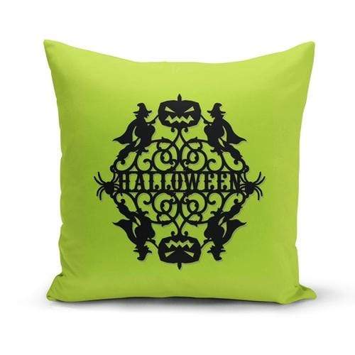 Orange Poppy Textiles & Pillows 16x16 / Multicolored Green Halloween Pillow Cover