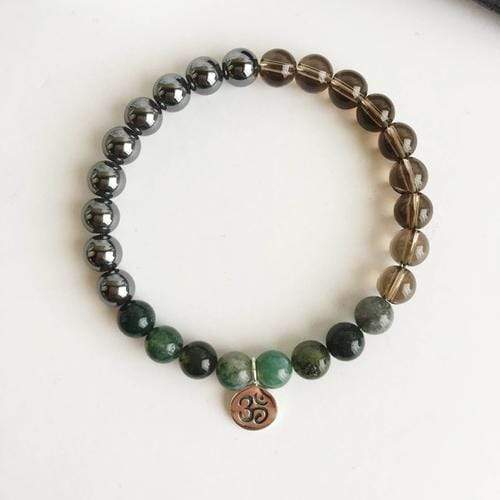 Purple Lily Jewelry & Watches Harmony & New Beginnings - Hematite, Moss Agate