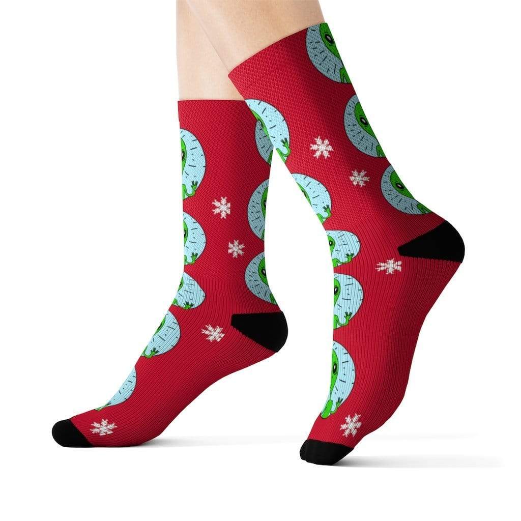 Yellow Pandora Socks Holiday Weird Alien Socks