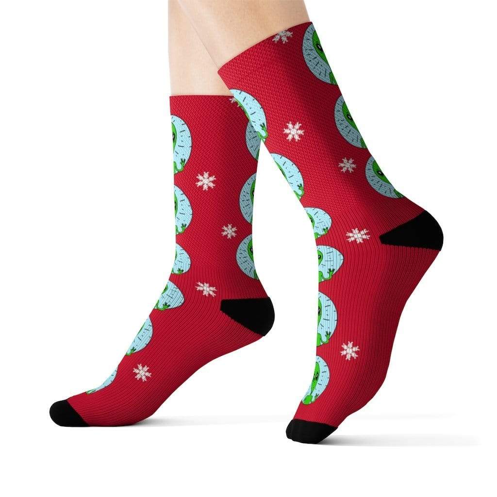 Yellow Pandora Socks Holiday Weird Alien Socks