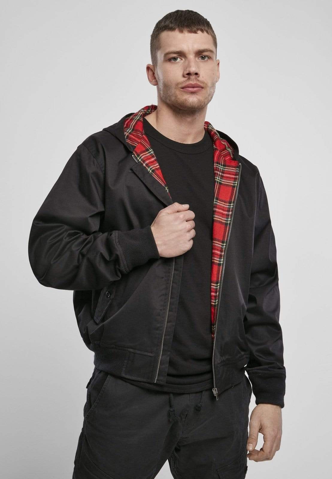 Callisto Men's Clothing Hooded Harrington Jacket