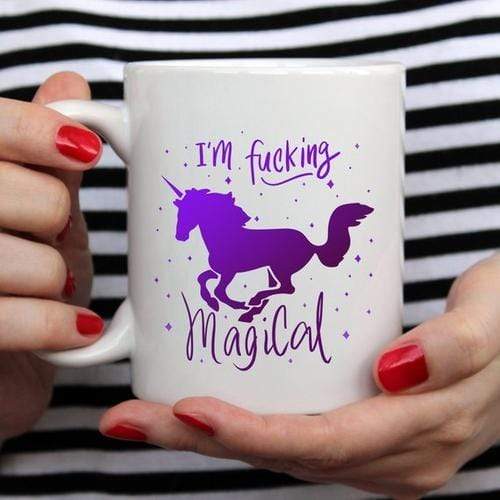 Magenta Shadow Home & Garden I'm F*cking Magical Unicorn Mug, Unicorn Mug,
