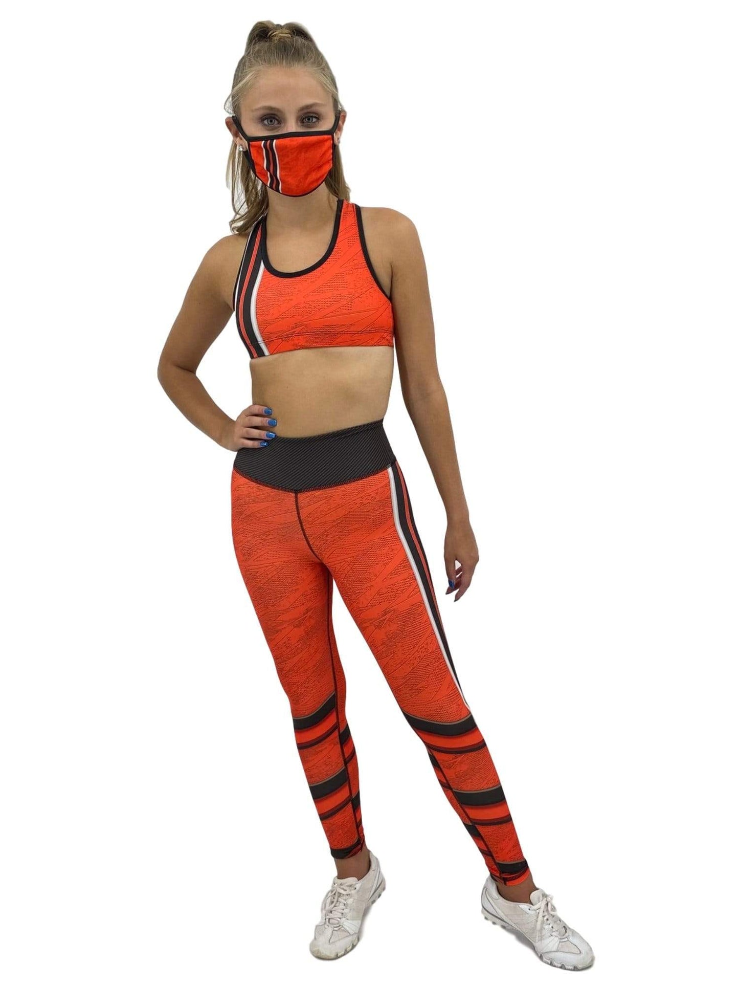Orange Poppy Women's Clothing Jean Cleveland Football Leggings