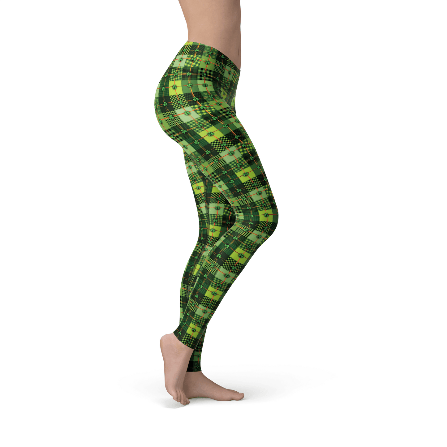 Orange Poppy Leggings Jean Clover Patchwork Leggings