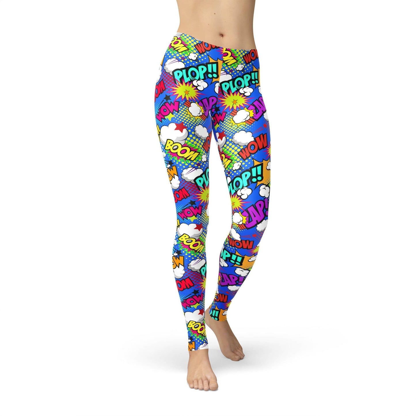 Orange Poppy Leggings Jean Comic Book Leggings
