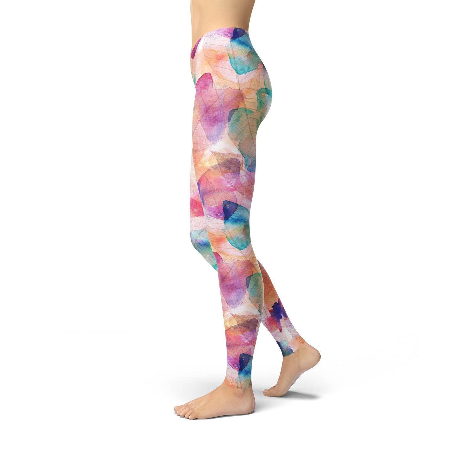 Orange Poppy Leggings Jean Pastel Butterflies Leggings