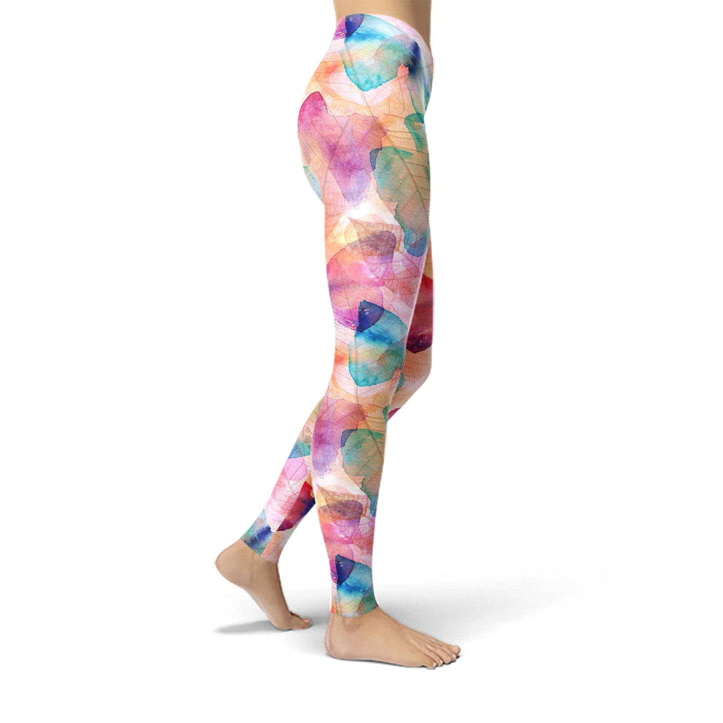 Orange Poppy Leggings Jean Pastel Butterflies Leggings