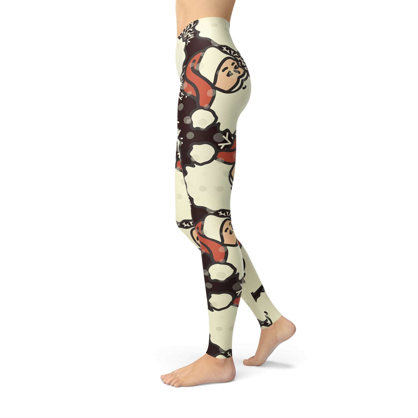 Orange Poppy Leggings Jean Santa Heads Leggings