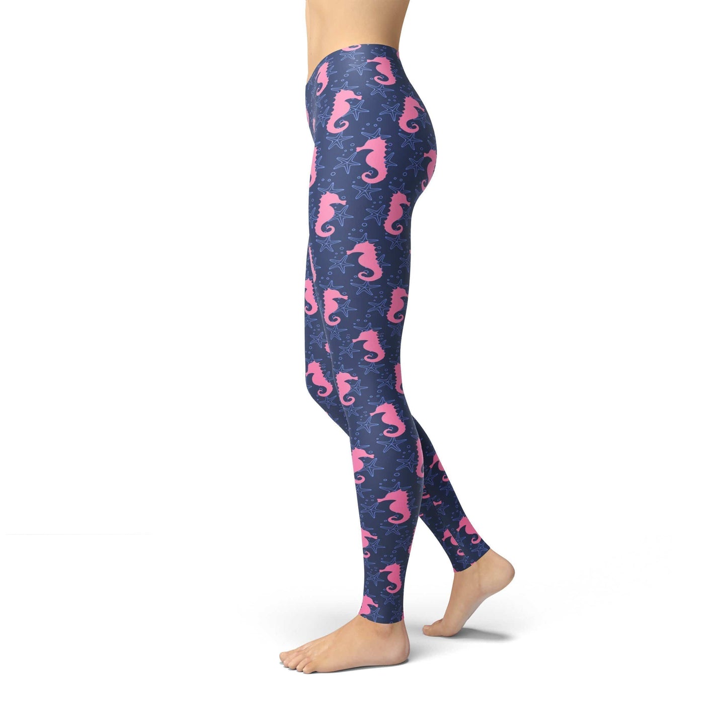 Orange Poppy Leggings Jean Seahorse Leggings
