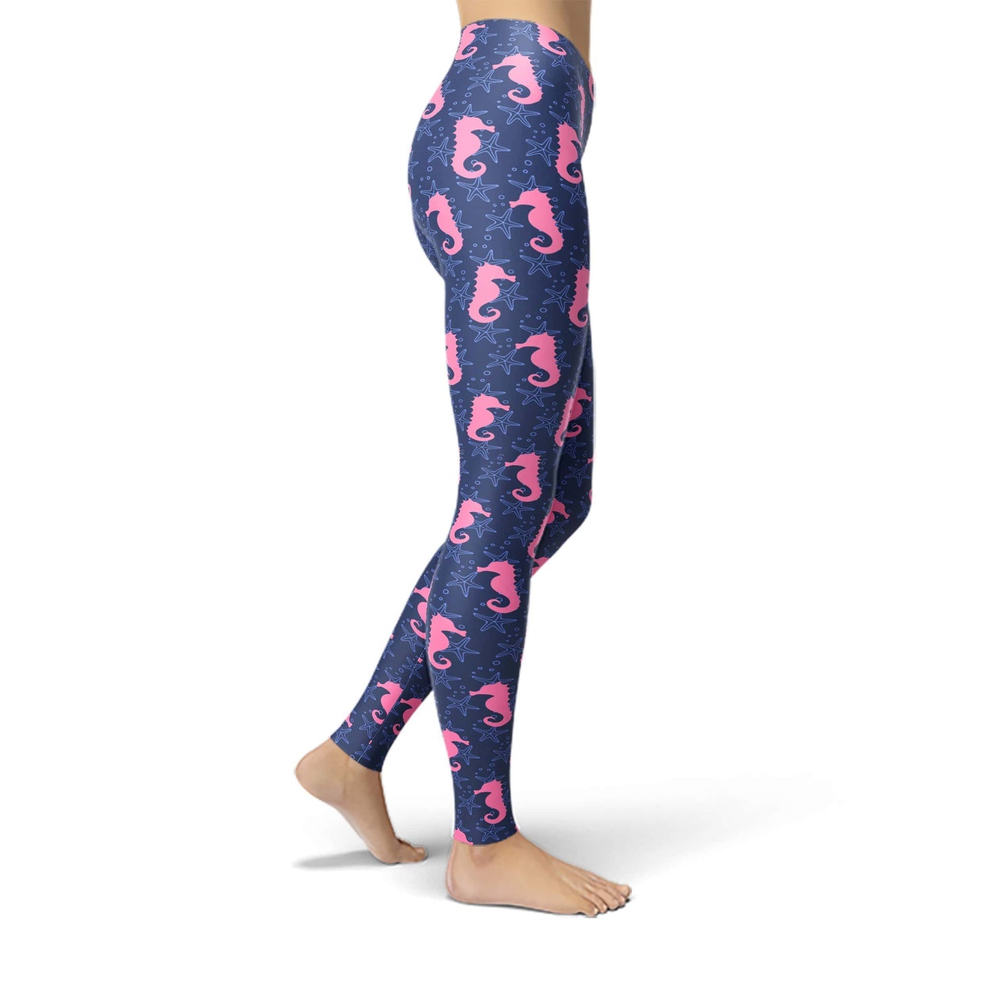 Orange Poppy Leggings Jean Seahorse Leggings