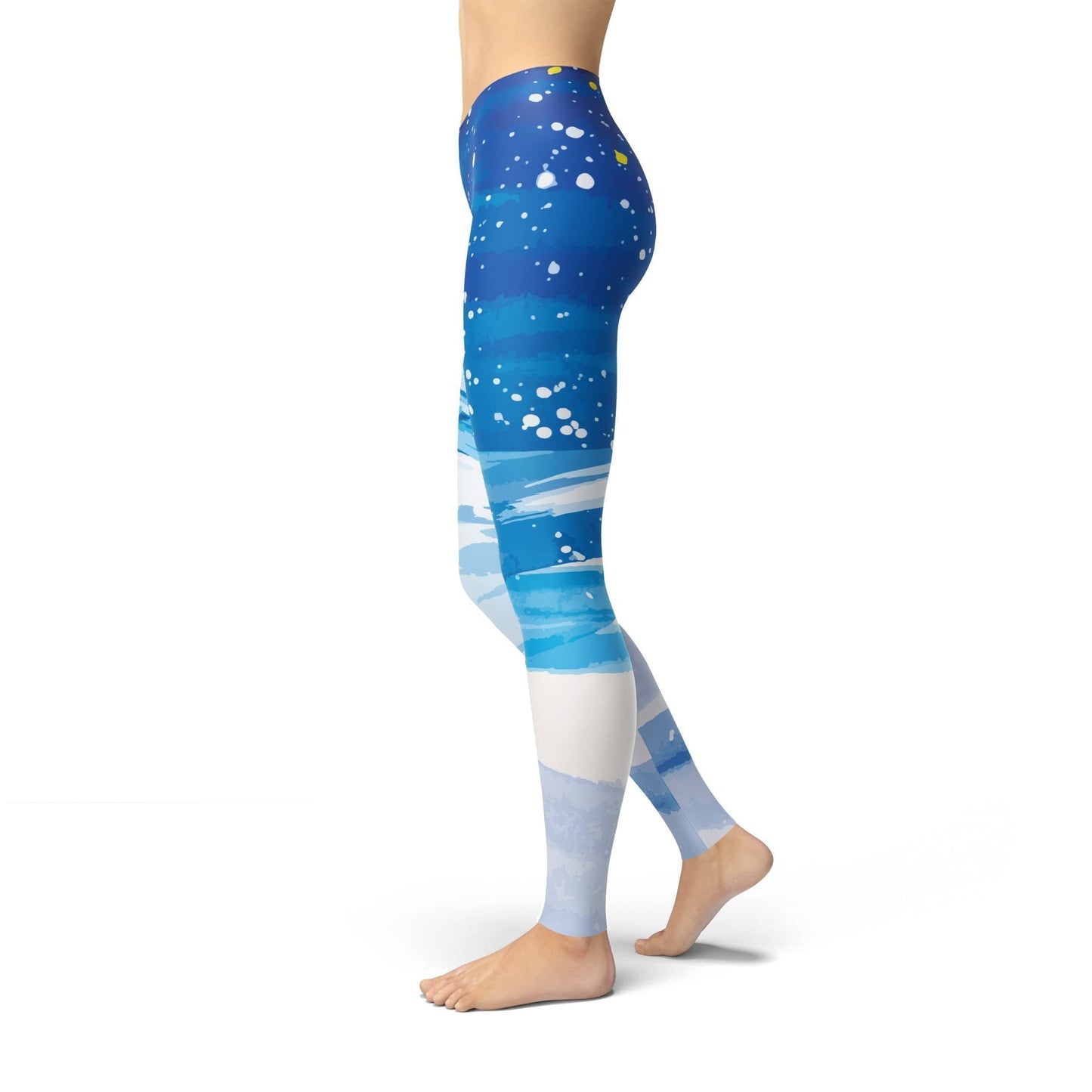 Orange Poppy Leggings Jean Snowy Trees Leggings