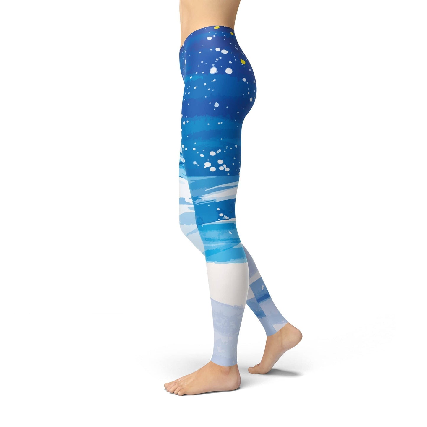 Orange Poppy Leggings Jean Snowy Trees Leggings