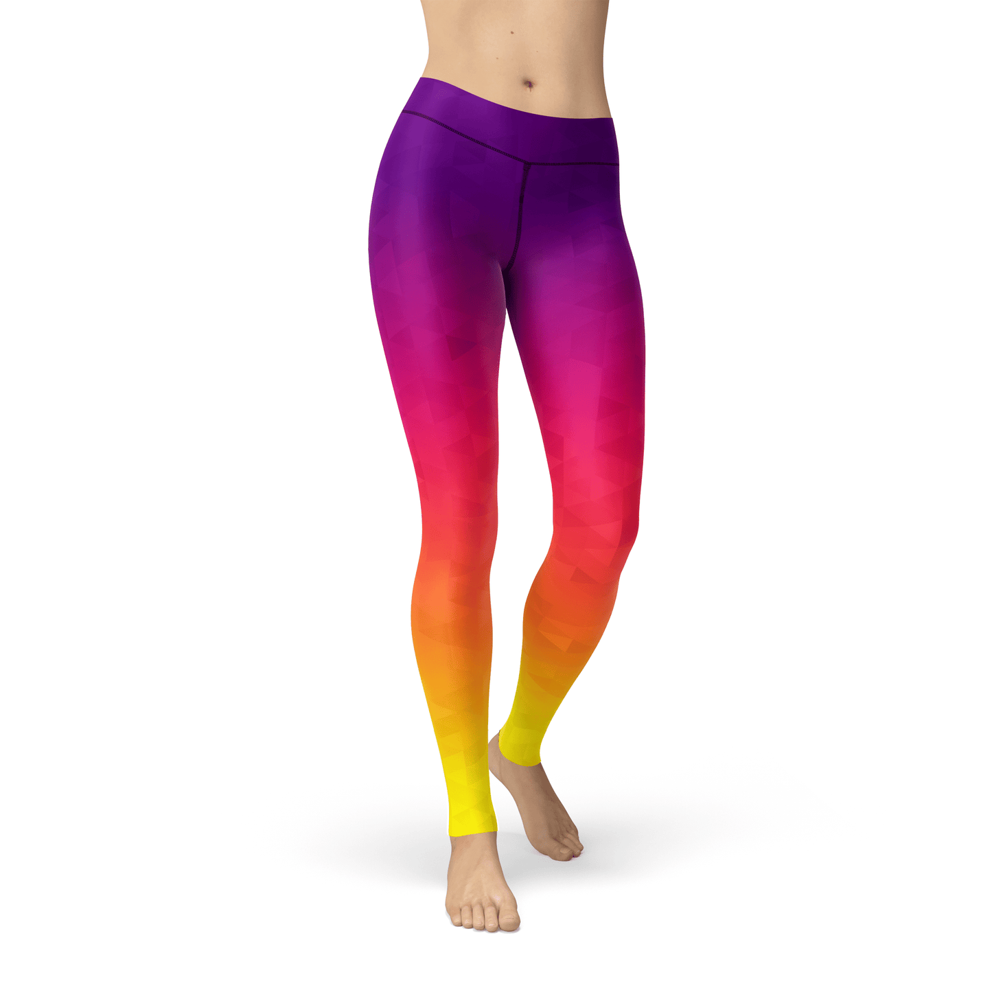 Orange Poppy Leggings Jean Sunset Triangles Leggings