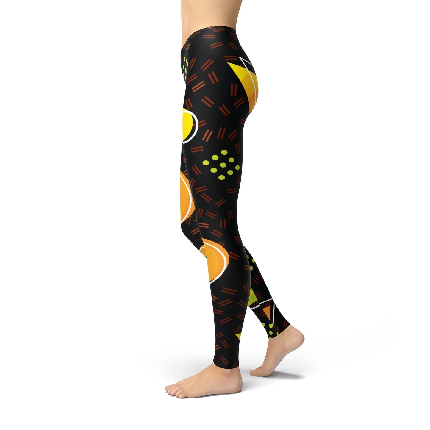 Orange Poppy Leggings Jean Witches Candies Leggings