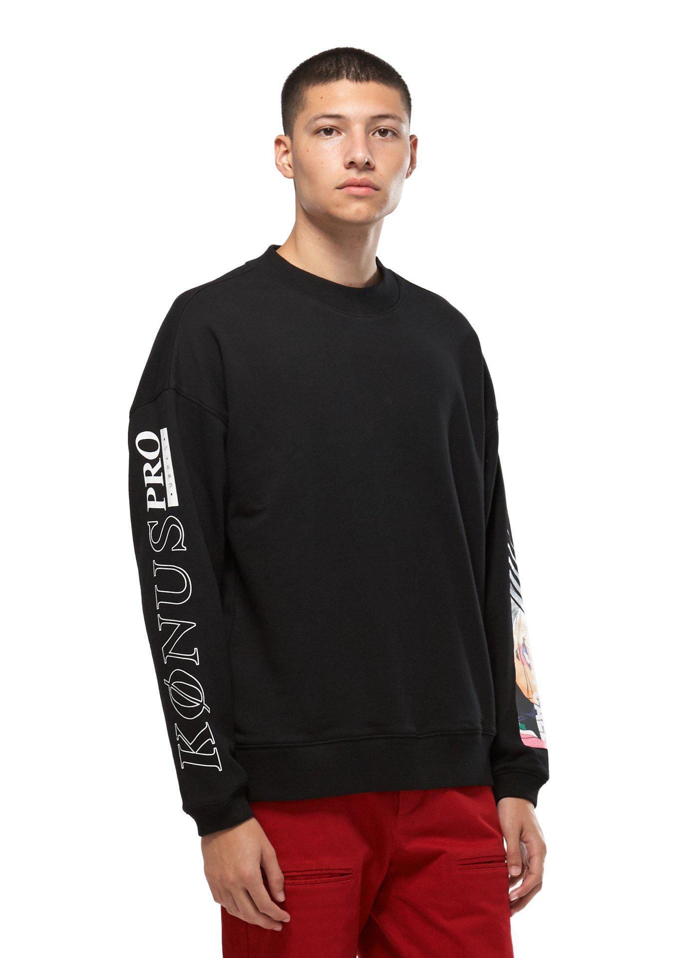Lemon Hera Men's Clothing Konus Black Oversize Sweatshirt