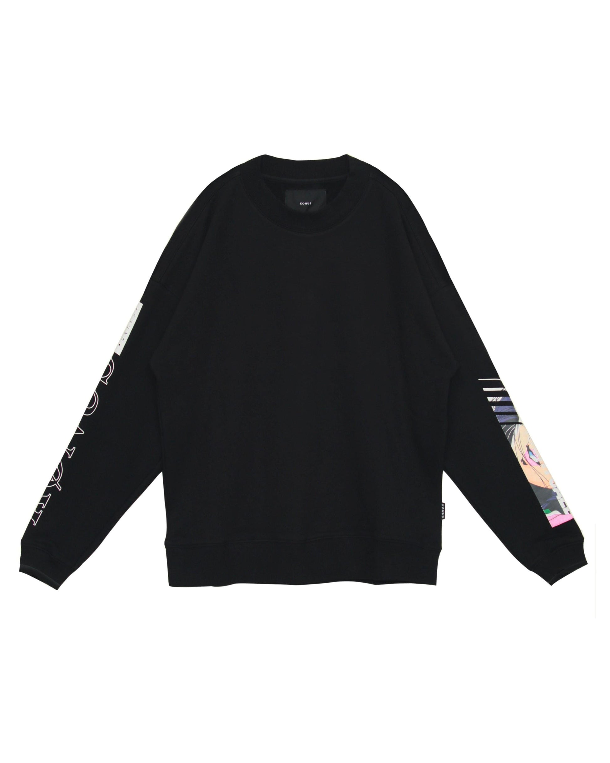 Lemon Hera Men's Clothing Konus Black Oversize Sweatshirt