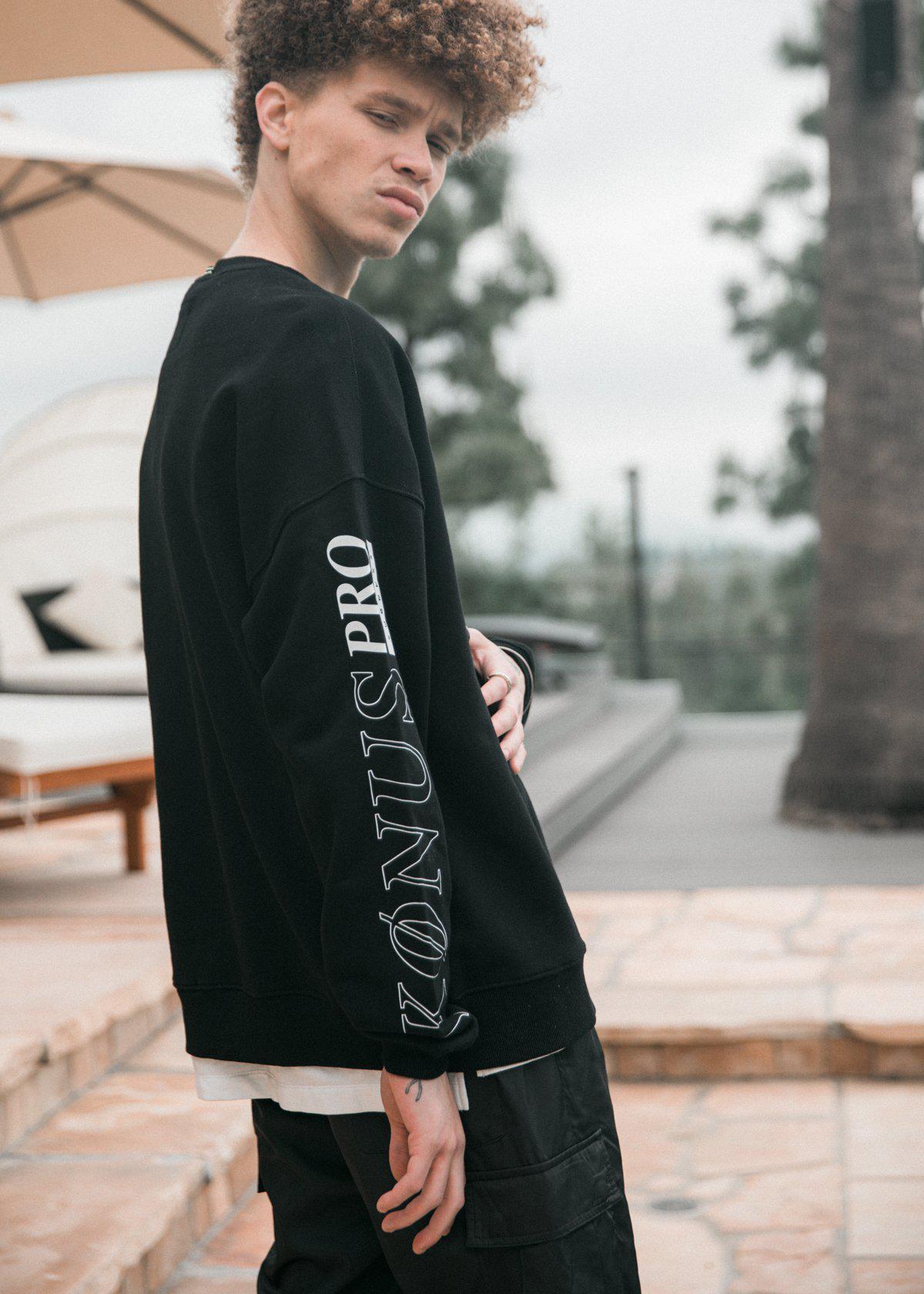 Lemon Hera Men's Clothing Konus Black Oversize Sweatshirt