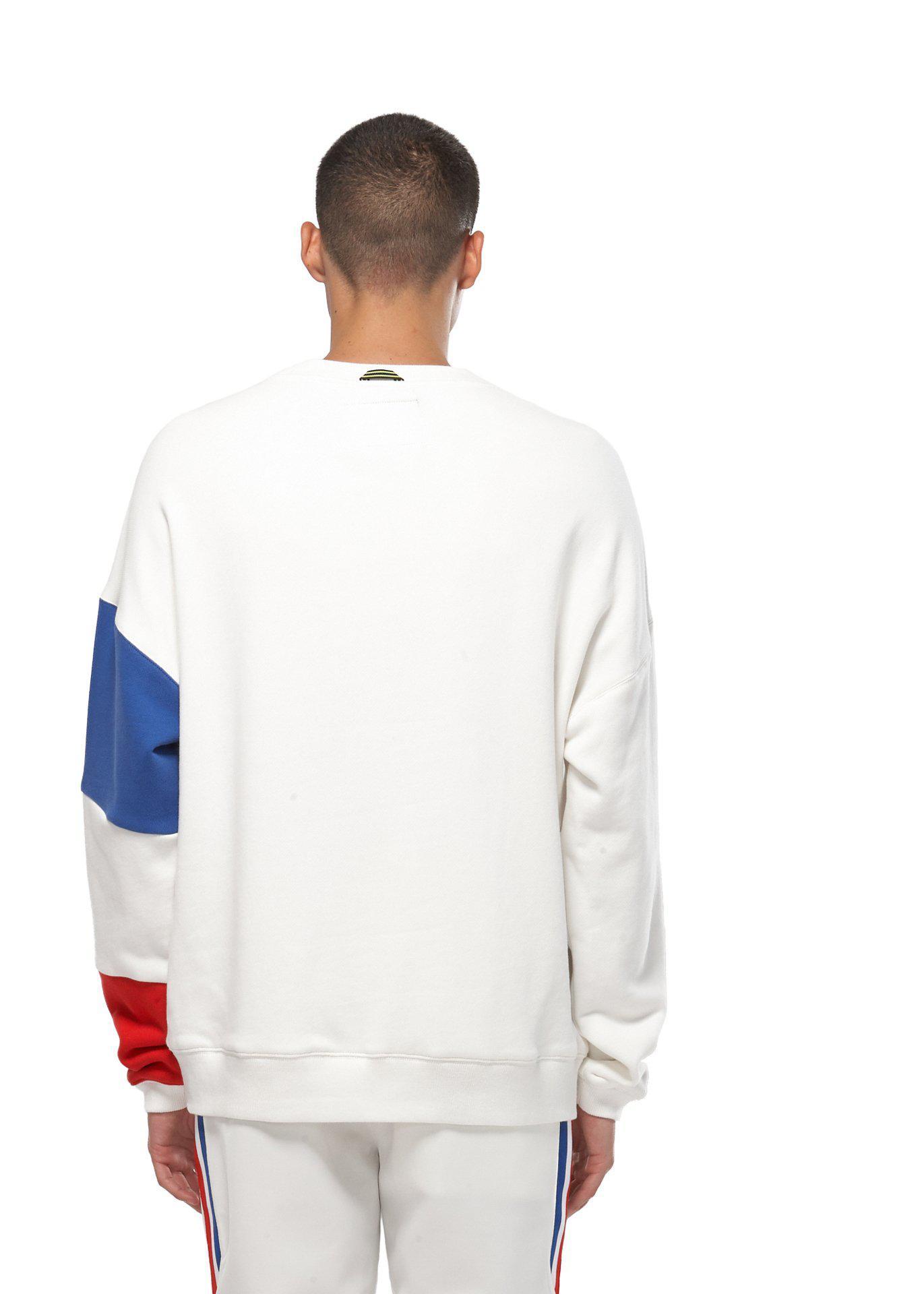Lemon Hera Men's Clothing Konus Color Blocked White Sweatshirt