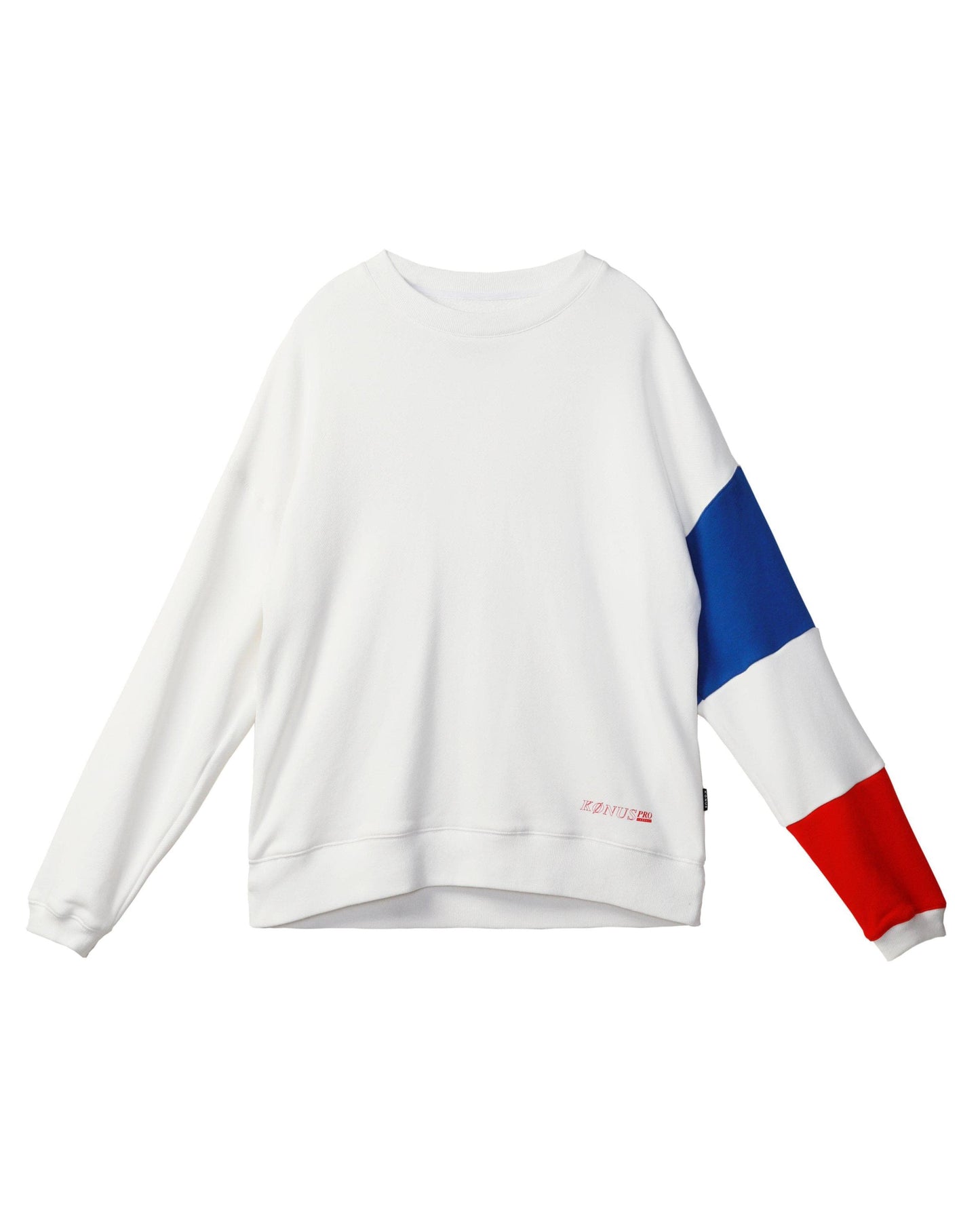 Lemon Hera Men's Clothing Konus Color Blocked White Sweatshirt