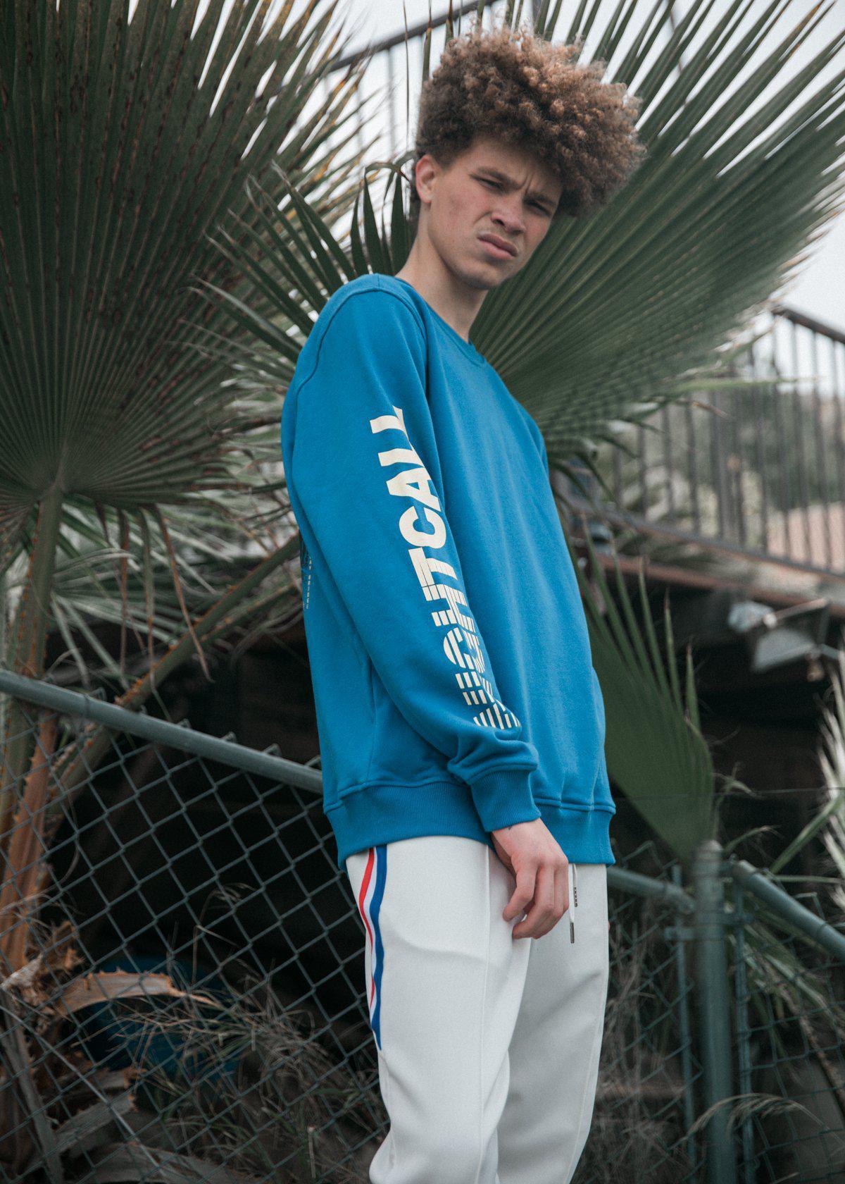 Lemon Hera Men's Clothing Konus Men's Sweatshirt in Blue
