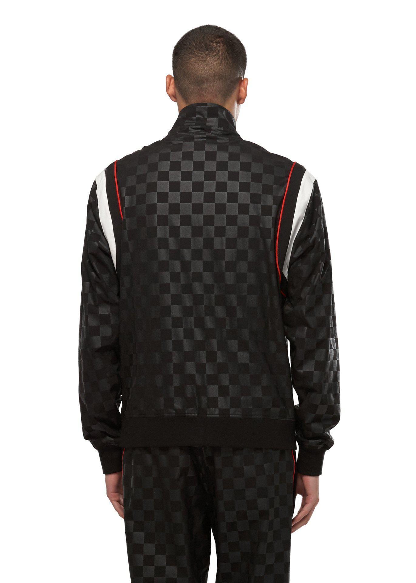 Lemon Hera Men's Clothing Konus Men's Tonal Checkered Jacket in Black