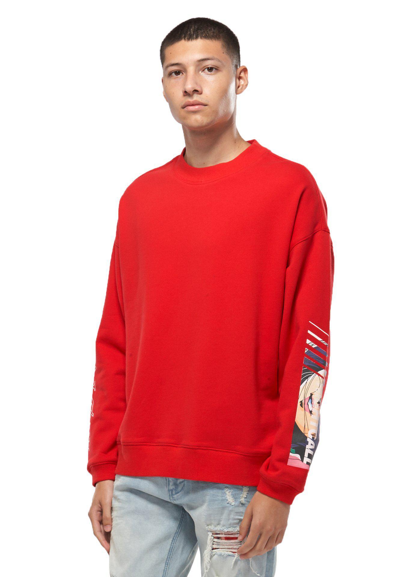 Lemon Hera Men's Clothing Konus Oversize Sweatshirt in Red