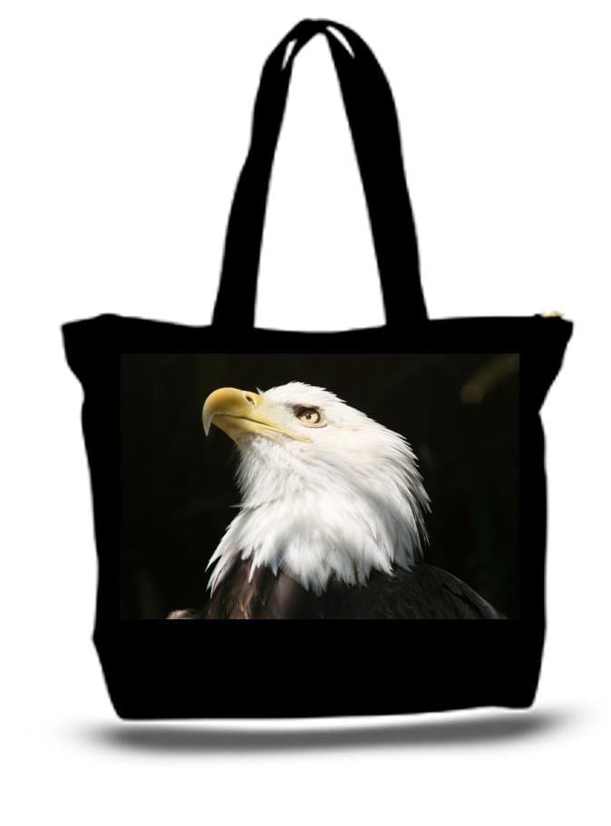 Red Europa Home Decor Large Tote Grocery & Stuff Bag American Bald Eagle