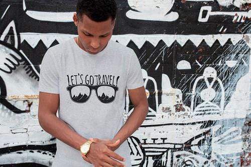 Green Lucky Men's Clothing Let's Go Travel Men's Tee