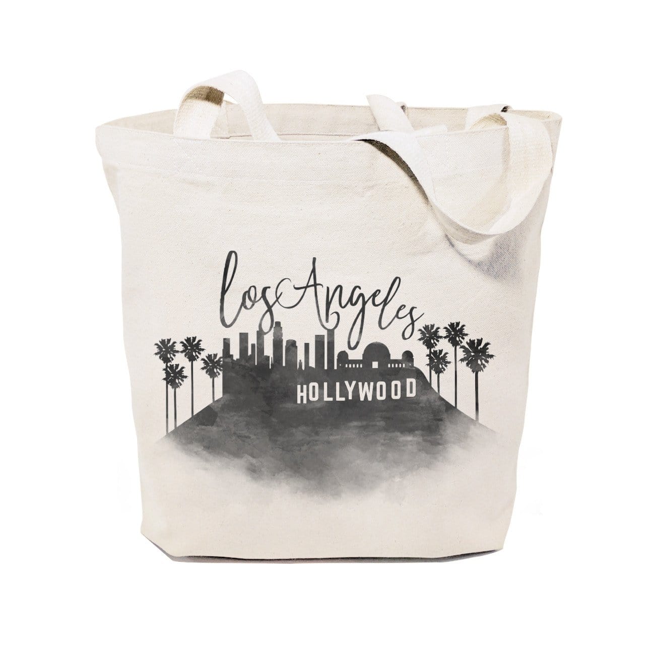 Turquoise Andromeda Totes & Beach Bags Los Angeles Cityscape Tote Bag