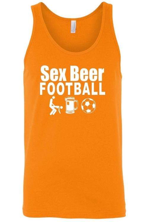 Sunflower Tank Tops 3XL / ORANGE Men's Sx Beer Football Tank Top Shirt