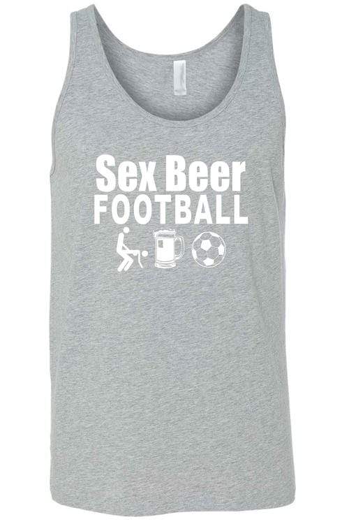 Sunflower Tank Tops 3XL / GREY Men's Sx Beer Football Tank Top Shirt