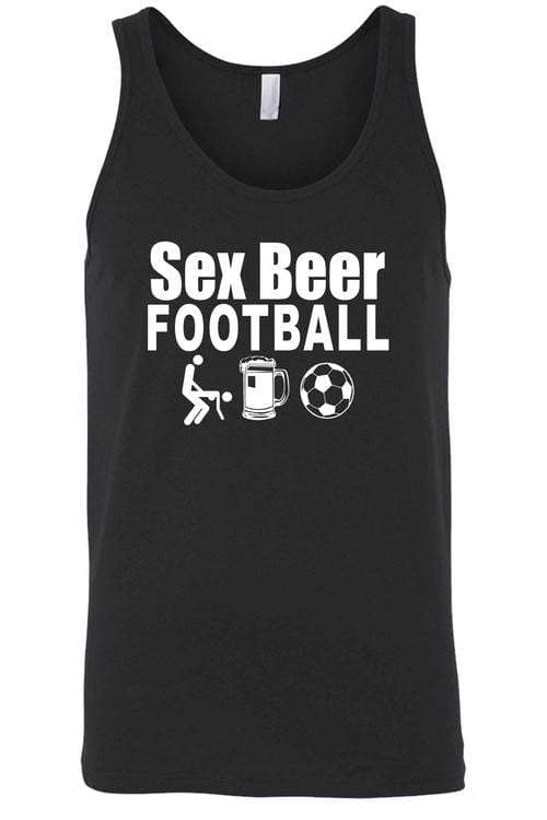 Sunflower Tank Tops 3XL / BLACK Men's Sx Beer Football Tank Top Shirt